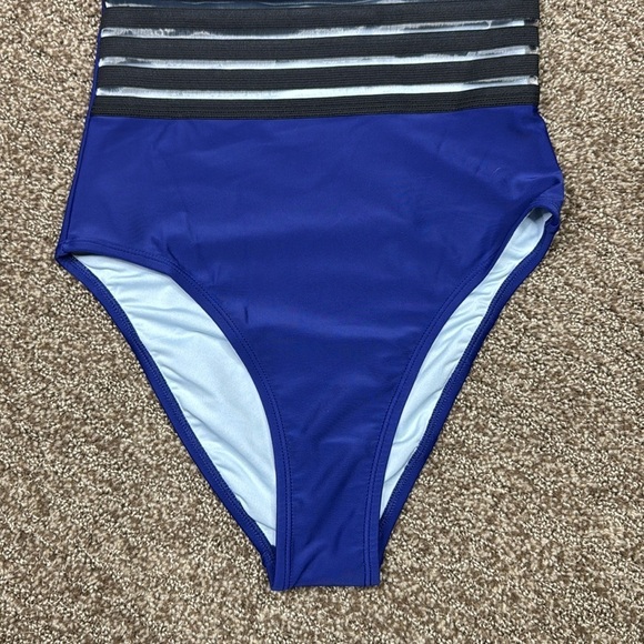 Cupshe Blue One Shoulder One Piece Swimsuit Women's Size Extra Small XS NWT - Picture 3 of 8